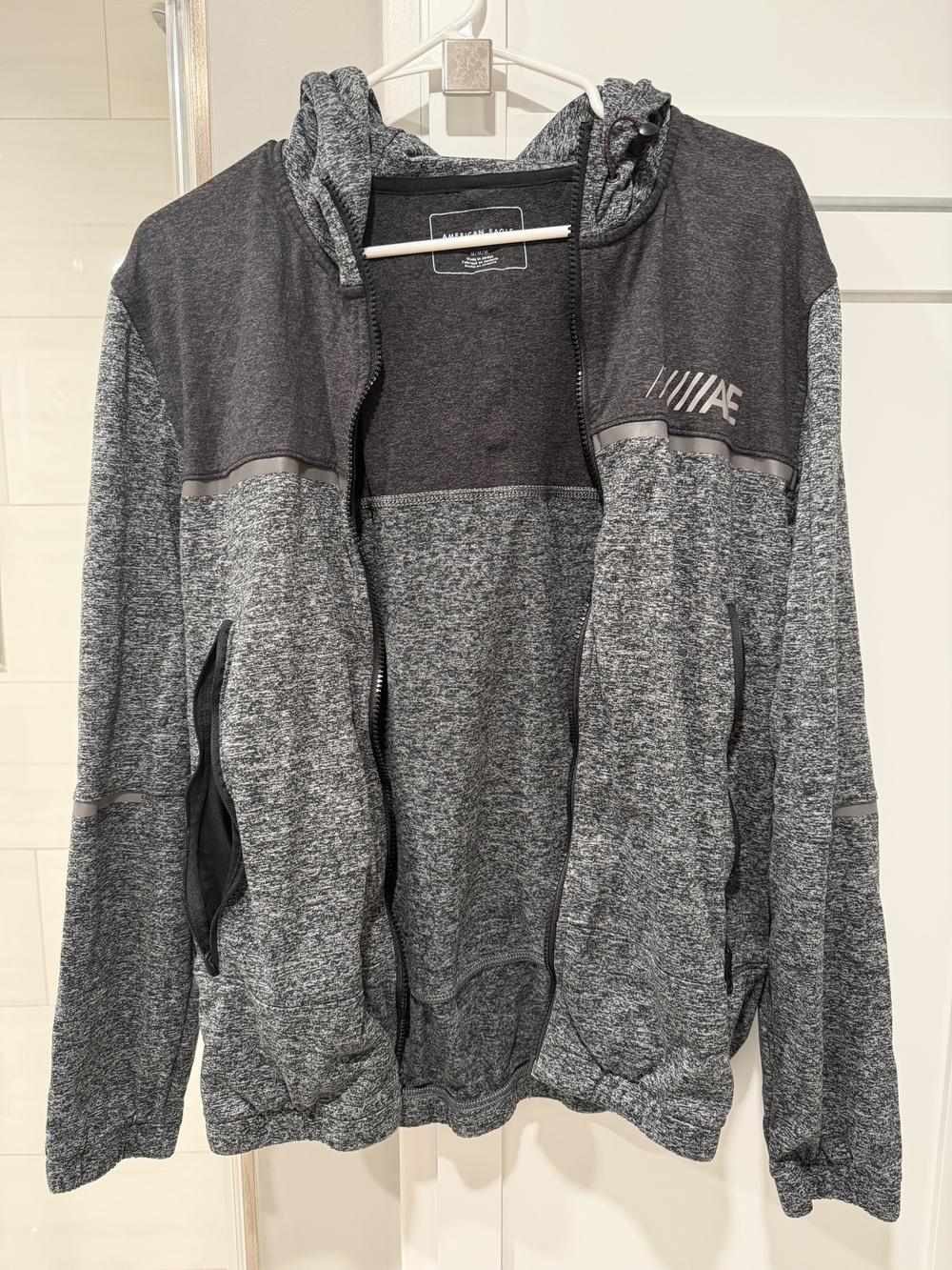 American Eagle Outfitters Gray Zip-Up Hoodie Jacket , Size Medium
